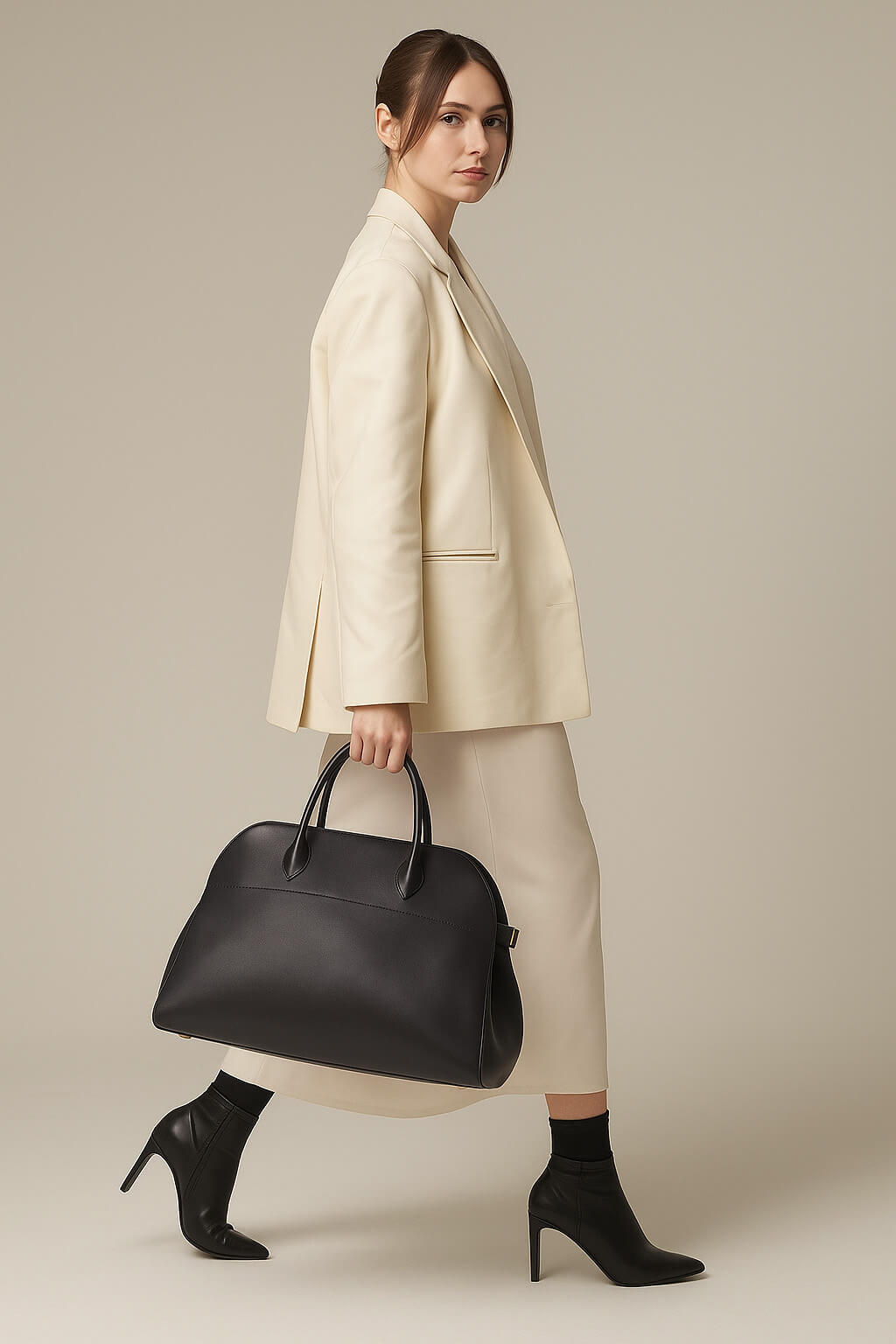 The Row Soft Margaux 15 Bag in Leather