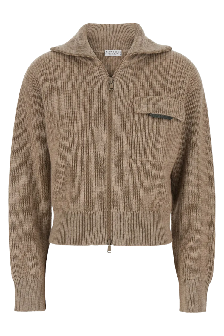 Brunello Cucinelli Women's Zip-up Ribbed Cardigan