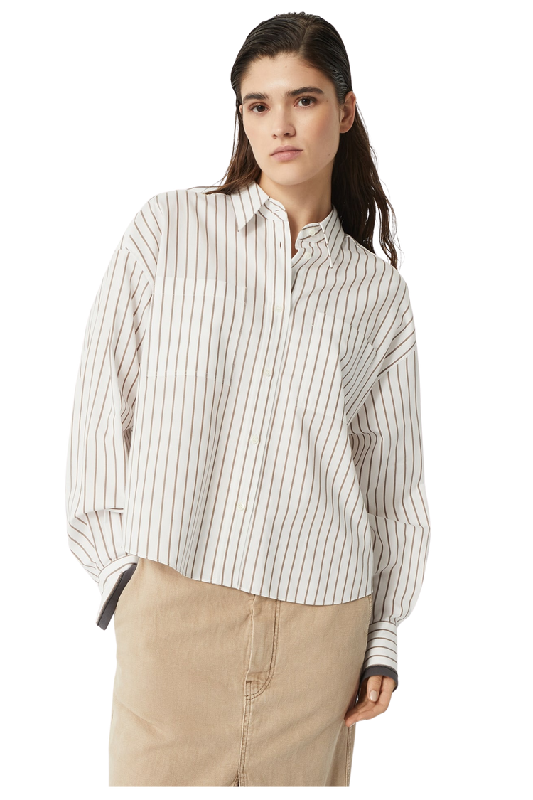 Brunello Cucinelli Women's Monili-trim Shirt