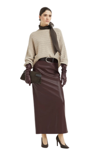 Brunello Cucinelli Women's Textured Half English Rib Sweater in Cotton Diamond Yarn